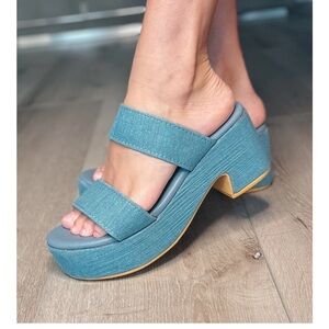 Beach by Matisse denim Platform Sandals